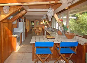 Koa wood kitchen